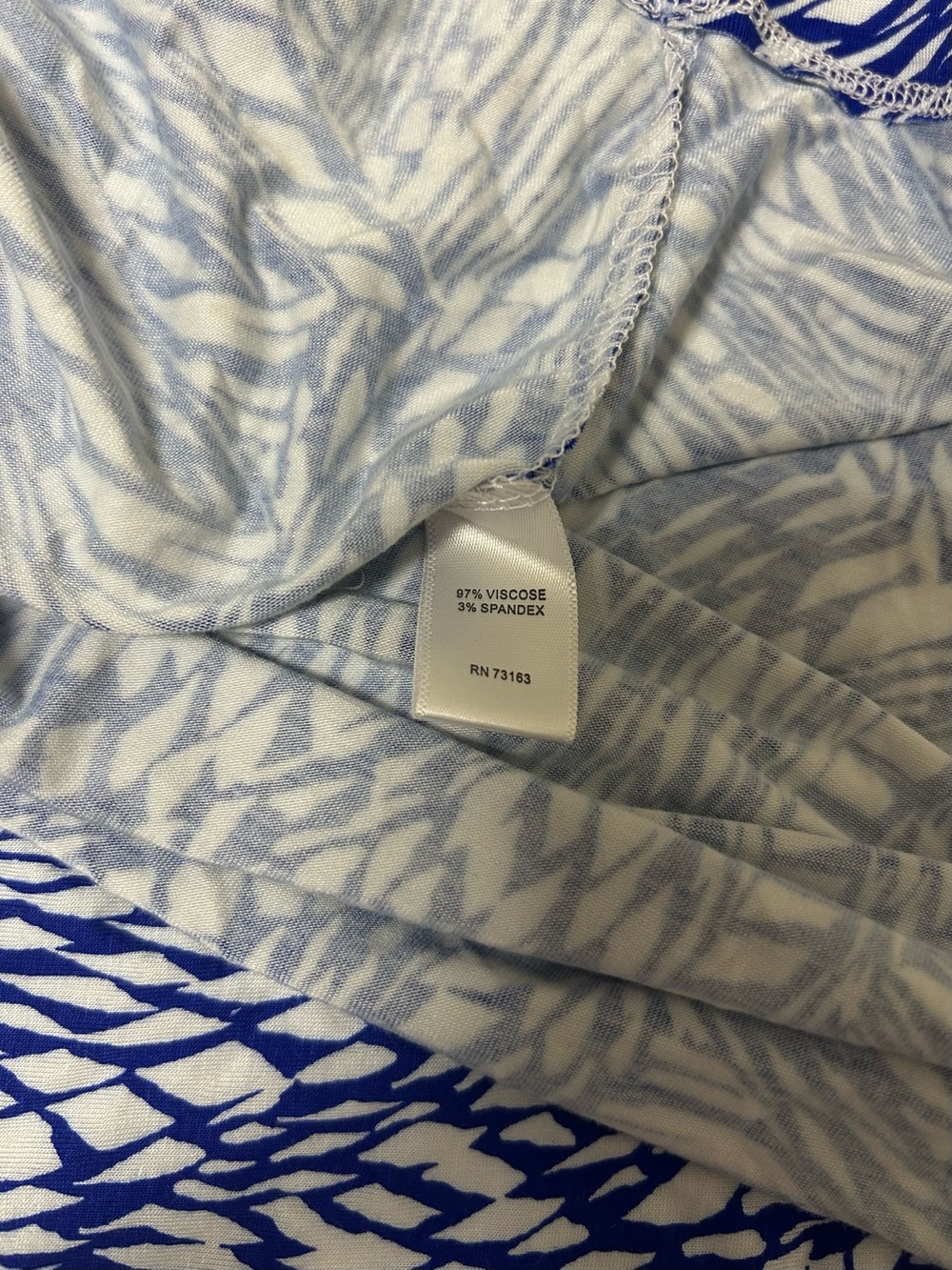 NWT Cable & Gauge Blue White Twist Front Maxi Dress Stretch Soft Large - Picture 5 of 8